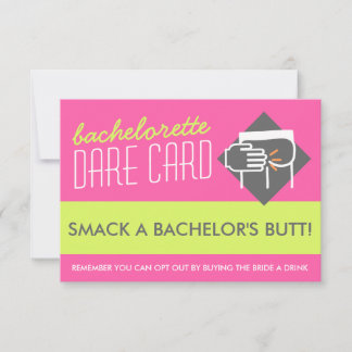Leuke Bachelorette DARE-spelkaart - smack a butt Kaart