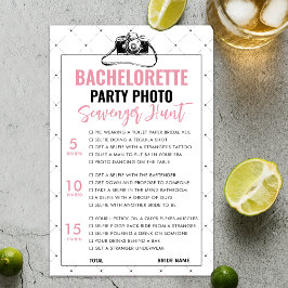 Leuke Bachelorette Foto Scavenger Hunt Game Kaart