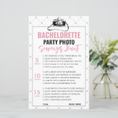 Leuke Bachelorette Foto Scavenger Hunt Game Kaart (Staand voorkant)