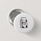 Leuke badge/knop koe karton badge/knop ronde button 3,2 cm (Voorkant /achterkant)