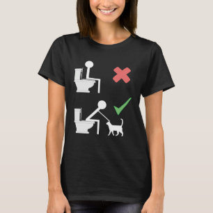 Leuke badkamer instructies voor kat t-shirt