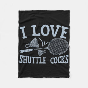 Leuke badmintonspeler match spel grap fleece deken