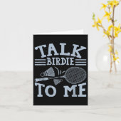 Leuke badmintonspeler match spel grap kaart (Gele Bloem)