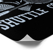 Leuke badmintonspeler match spel grap poster (Hoek)