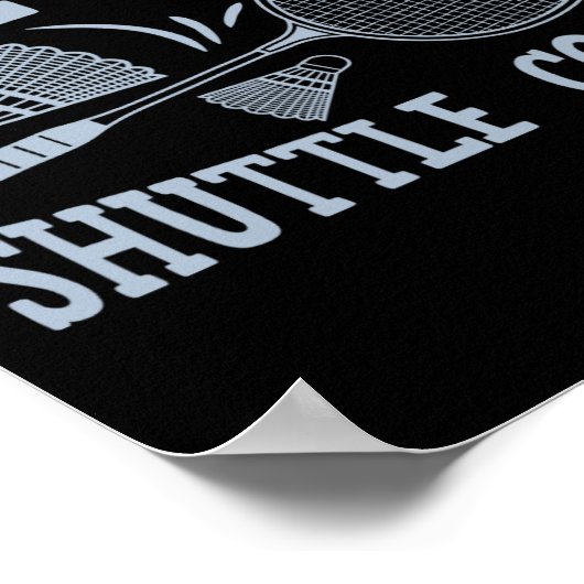 Leuke badmintonspeler match spel grap poster (Hoek)