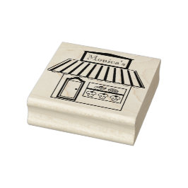 Leuke bakkerij gebouw Art Stamp Rubberstempel