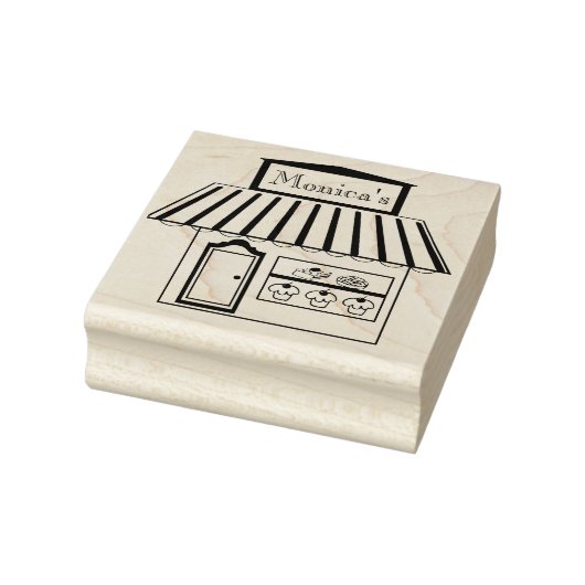 Leuke bakkerij gebouw Art Stamp Rubberstempel (Stempel)