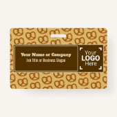 Leuke Bakkerij of Koffiewinkel Pretzel Motief, uw  Badge (Voorkant)