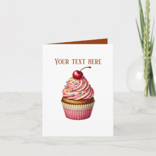 Leuke bakkerij verkopers cupcake aanpasbaar kaart