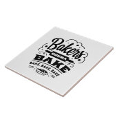 Leuke bakkers gaan bakken Word Art keuken Tegeltje (Zijkant)