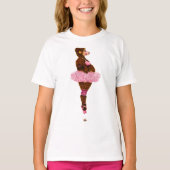 Leuke Ballerina Beer T-Shirt Roze Tutu (Voorkant)