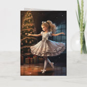 Leuke Ballerina De Notenkraker Ballet Kerstmis Feestdagen Kaart (Achterkant)