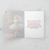 Leuke Ballerina De Notenkraker Ballet Kerstmis Feestdagen Kaart (Binnen)