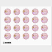 Leuke Ballerina Feestje Doodle Ronde Sticker (Vel)
