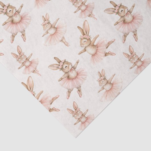 Leuke ballerina konijnen in roze tutu's tissuepapier (Detail)