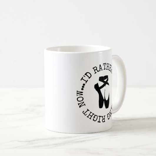 Leuke Ballerina Pointe Schoenen Koffiemok (Voorkant rechts)