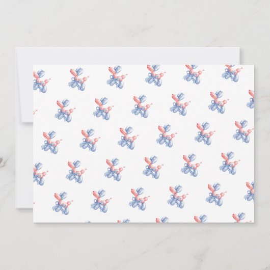 Leuke Ballon 1e Verjaardag 4e van juli Feest Kaart (Achterkant)