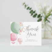 Leuke ballonnen | Baby shower Dank u Briefkaart (Staand voorkant)
