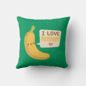 Leuke banaan, ik hou van Nana, kinderkamerdecorati Kussen (Achterkant)