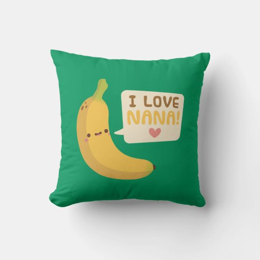 Leuke banaan, ik hou van Nana, kinderkamerdecorati Kussen (Voorkant)