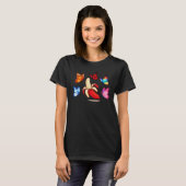 Leuke banaan met levendige vlinders t-shirt (Voorkant volledig)