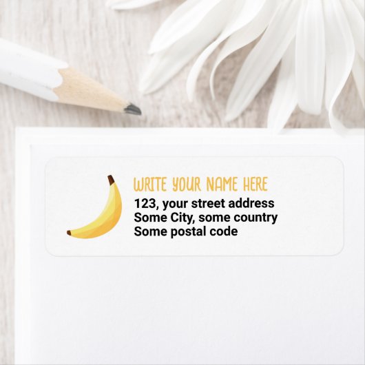 Leuke banaanfeest aangepaste kit modern en bewerkb etiket (Insitu)