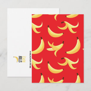 Leuke banaanfeest aangepaste kit modern en bewerkb feestdagenkaart