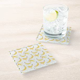 Leuke banaanfeest aangepaste kit modern en bewerkb glazen onderzetter