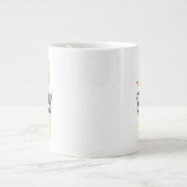 Leuke banaanfeest aangepaste kit modern en bewerkb grote koffiekop (Voorkant)
