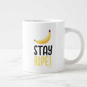 Leuke banaanfeest aangepaste kit modern en bewerkb grote koffiekop