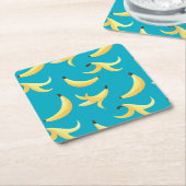 Leuke banaanfeest aangepaste kit modern en bewerkb kartonnen onderzetters (Schuin)