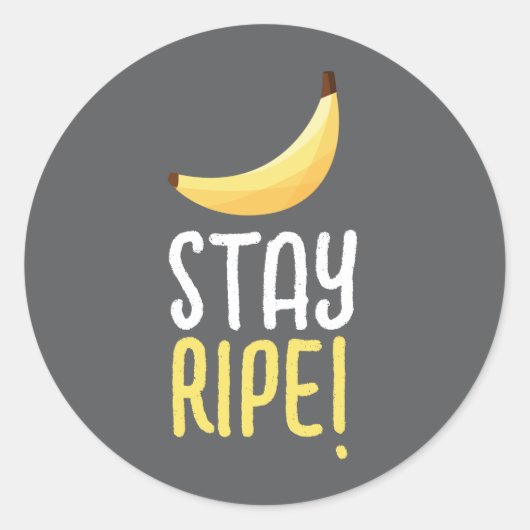 Leuke banaanfeest aangepaste kit modern en bewerkb ronde sticker (Voorkant)