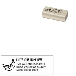 Leuke banaanfeest aangepaste kit modern en bewerkb rubberstempel
