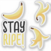 Leuke banaanfeest aangepaste kit modern en bewerkb sticker (Voorkant)