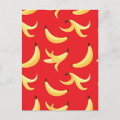 Leuke banaanfeest patroon kleurrijk - bewerkbaar feestdagenkaart (Voorkant)