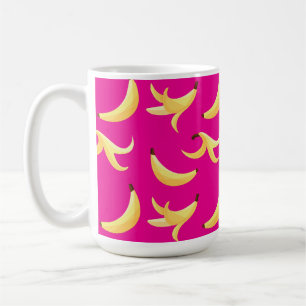 Leuke banaanfeest patroon kleurrijk - bewerkbaar koffiemok
