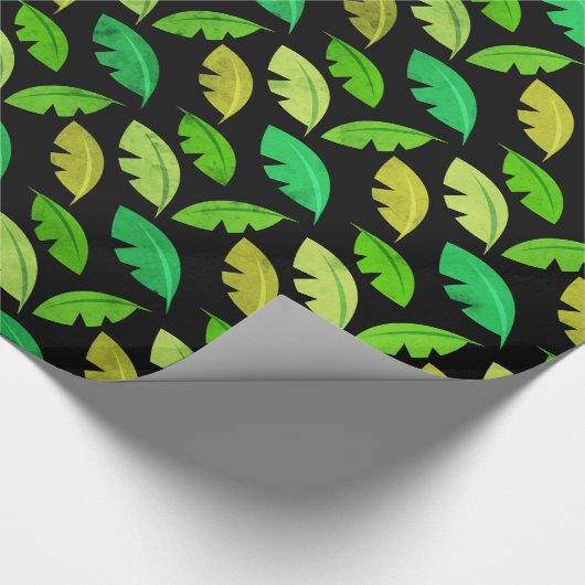 Leuke Banana Leaf Tropische Verjaardag Party Patro Cadeaupapier (Hoek)