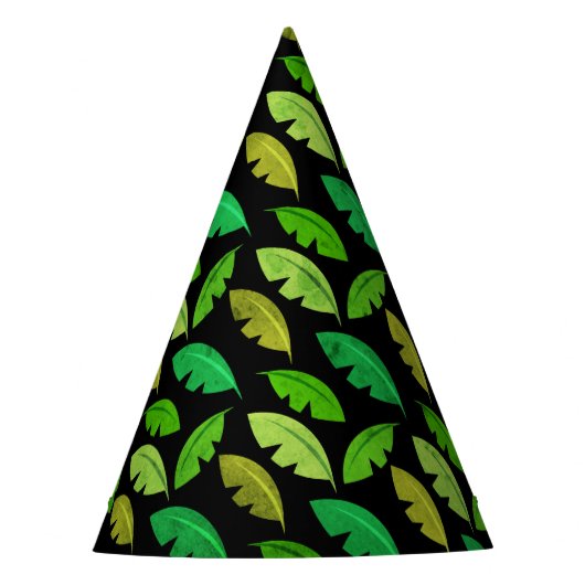 Leuke Banana Leaf Tropische Verjaardag Party Patro Feesthoedjes (Voorkant)