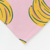 Leuke bananen op roze achtergrond fleece deken (Hoek)