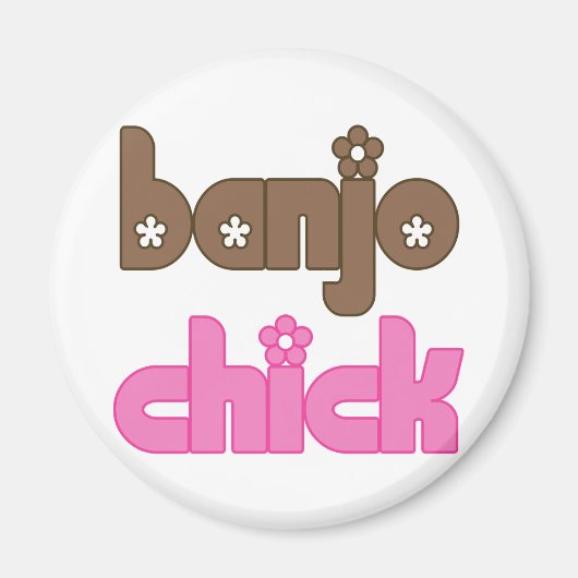 Leuke banjo muziek chick magneet (Voorkant)
