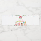 Leuke Barnyard Boerderij Dieren Verjaardag Waterfles Etiket (Enkel label)