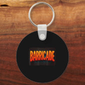 Leuke barricade grafische kostuum sleutelhanger (Voorkant)