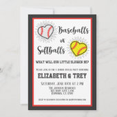 Leuke Baseballs of Softballs Geslacht onthullen Kaart (Voorkant)