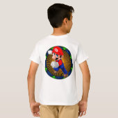 Leuke basis T-shirt voor kinderen – Pret & Kleurri (Achterkant volledig)