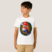 Leuke basis T-shirt voor kinderen – Pret & Kleurri (Voorkant volledig)