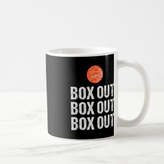 Leuke Basketbal Coach Box Out Quote Grunge Graphic Koffiemok