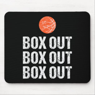 Leuke Basketbal Coach Box Out Quote Grunge Graphic Muismat