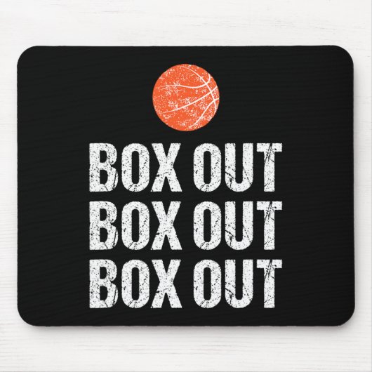 Leuke Basketbal Coach Box Out Quote Grunge Graphic Muismat (Voorkant)