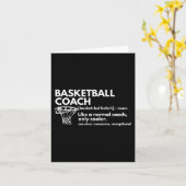 Leuke Basketbal Coach Definitie Coaching Gift Kaart (Gele Bloem)
