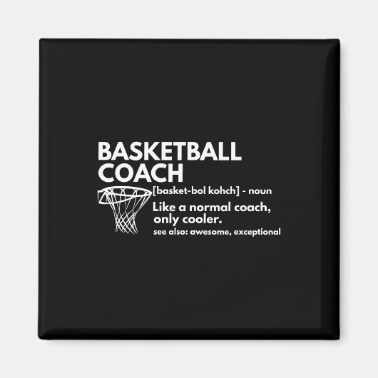 Leuke Basketbal Coach Definitie Coaching Gift Magneet (Voorkant)